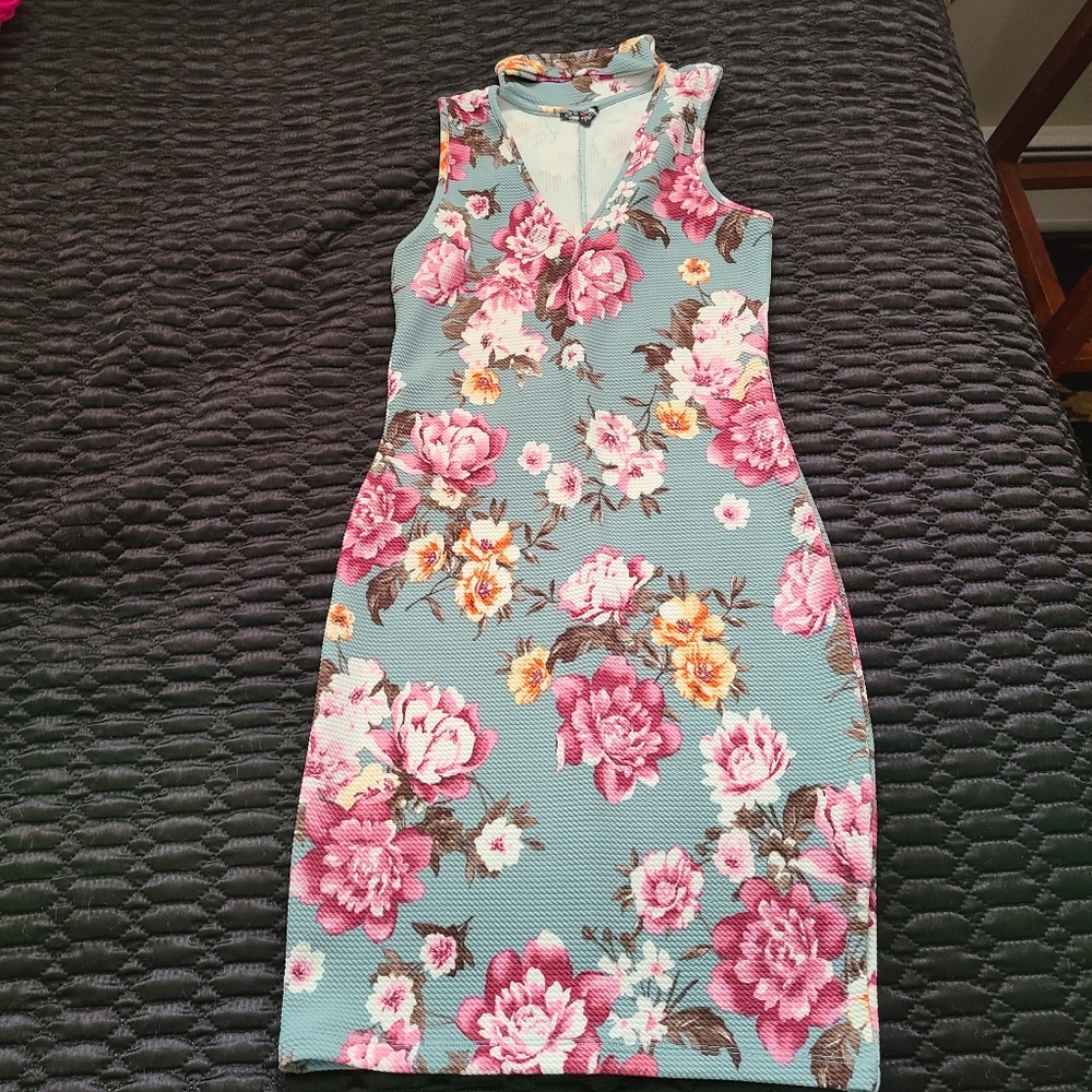Mint flower dress